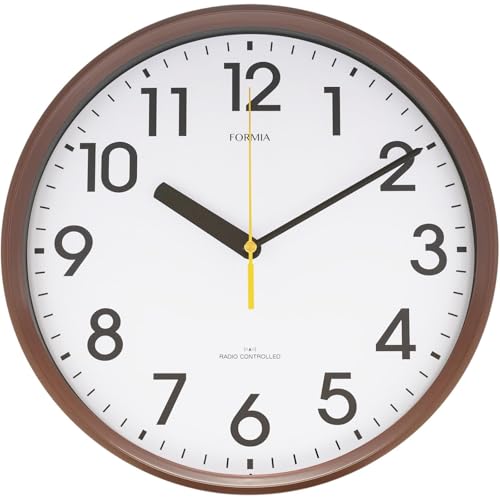 Formia(フォルミア) 電波時計 掛け時計 見やすい シンプル 夜間秒針停止 アナログ 保土ヶ谷電子販売 ブ..