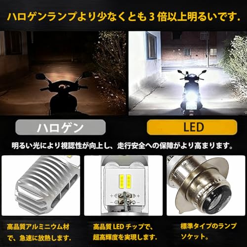 XSETA P15D 25-1 LED�إåɥ饤�� PH7 �Х����� Hi/Lo���� AC/DC9V-60V 10W �Х�� �ۥ磻�� �ŵ���ư