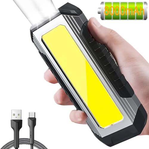 LED 作業灯 ワークライト ledライト 充電式最大3000LM 8000mAH大容量超高輝度 7つ点灯モード IP66防水 強力マグネット