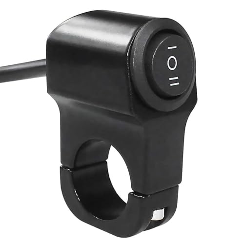 YFFSFDC バイク スイッチ 防水 12V 22mm ヘッドライトフォグスポットライト ハンドルスイッチ 取付け 簡単 ハンドルバーオートバ