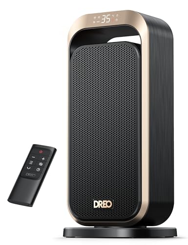 DREO セラミック ファンヒーター コンパクト・持ち運びやすい 40%節電 暖房器具 1200W〜11.5畳/1000W/800W 温度調節