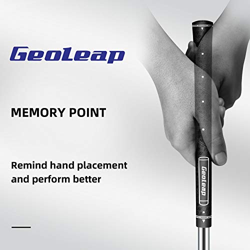 Geoleap Glory-M ゴルフグリップ 13個セット、メモリーポイント 手の配置を補助、滑り止め、ゴルフクラブグリップ、標準型/中型、5