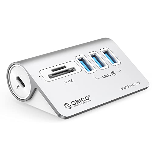 ORICO USBハブ USB3.0 5Gbps高速転送 MicroSD/SDカード スロット搭載 セルフパワー/バスパワー両対応 5ポート 5