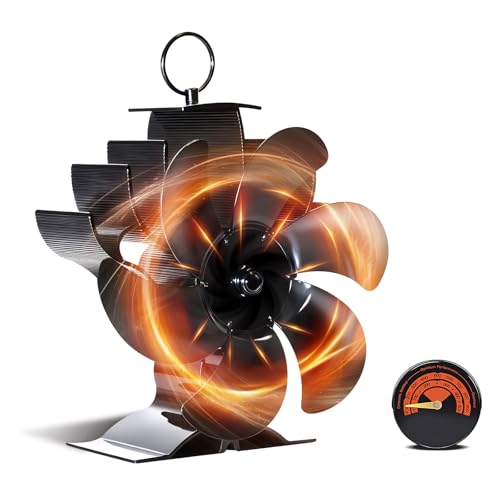 Smalife ストーブファン 6つブレード [2025アップグレード版&暖炉用ファン] 石油ストーブファン 火力熱..