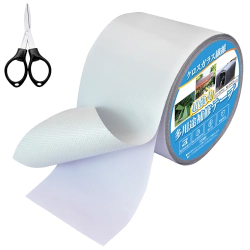 GOKEI 強力補修テープ 強力テープ 幅8cm×長さ8m ガラス繊維入り テント補修テープ カンバス補修 ビニール補修 ひび割れ補修 多用途
