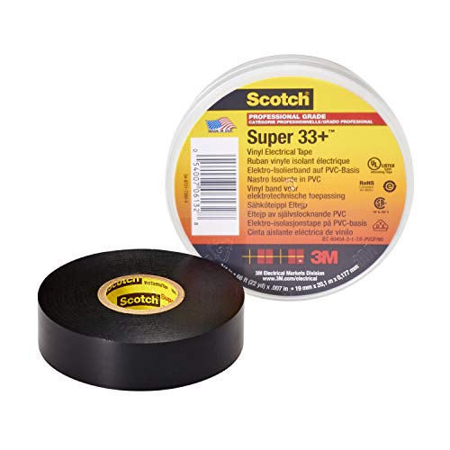 Rakuten - 3M スコッチ スーパー33+ ハーネステープ 黒色 19mmX0.18mmX20m 電気絶縁