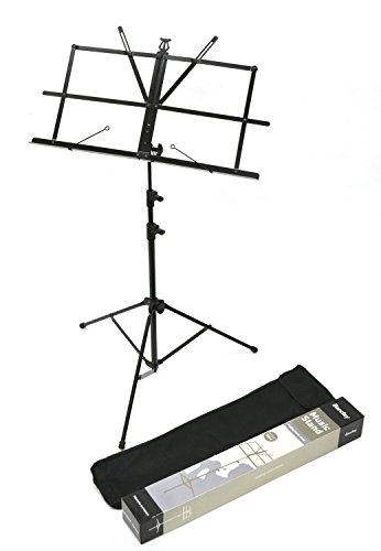 Stands - バークレイ 軽量スチール譜面台 MS-200N ブラック バッグ付き