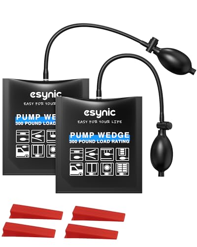 eSynic エアージャッキ エアーウエッジ 2pcs 高強度TPU材料 単体最大荷重135kg 耐荷重 6CM 持ち上げ 手動式 車 ドアロッ