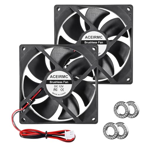 ACEIRMC 9225 92mm x 25mm 12V DCブラシレスコンピュータケースファン 12ボルト 2ピン デュアルボール DIY冷却