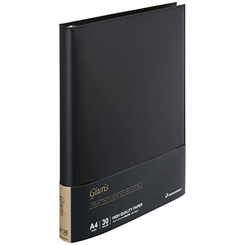 シングルロック式ブラック/A4/F988B-05・Size:A4Style:シングルロック式・パッケージ個数:1・大人のビジネスバインダー「Giuris（ジウリス）」・カラーブラック サイズA4 縦314×横257×厚28mm 標準収容枚数80枚・穴数30穴 素材PVC（カバー）・用紙筆記用紙90g/m2 本文30枚（ジウリスルーズリーフ 7mm横罫20枚/ジウリスルーズリーフ 5mm方眼罫10枚）/オリジナルラミネートタブインデックス8山・Made in japan国産の高なバインダー大人のビジネスバインダー「ジウリス」がカバーの仕様を変えてリニューアルしました！ ・上質な質感、使いやすさを求めたカバーファイル。 ・名刺やカードを収納できるスリットとペンホルダー。 ・ラミネート加工を施した、丈夫な8山のインデックス。 ・万年筆と相性のよい「ジウリスルーズリーフ」が付属。 本文仕様 ●用紙サイズ/A4サイズ(314×257mm) ●カラー/ブラック ●素材/PVC（カバー） ●用紙/筆記用紙90g/m2 ●本文/30枚（ジウリスルーズリーフ 7mm横罫20枚/ジウリスルーズリーフ 5mm方眼罫10枚）/オリジナルラミネートタブインデックス8山付 ※掲載商品の内容は2023年1月現在のものです。仕様は諸般の事情により予告なく変更することがあります。 商品によっては写真と色が多少異なる場合がございます。予めご了承ください。 上質を楽しむ まるで自分の分身のようにしっくりとくるパーソナルステーショナリーをめざして。 ひとつ上の質感、デザイン、使いやすさを極めました。 しなやかで丈夫なカバー、美しいインデックス、心地よく書ける用紙など。 使うたびに発見する細部へのこだわりが、持つ人の満足を深めます。 最高の書き心地 特に万年筆との相性が良好で、厚み、滑らかさ、インク吸収力など、 満足な書き心地を実感頂ける仕上がりに。 インデックス 丈夫なラミネート加工を施したラミネートタブインデックス。 使いやすさ カードポケット、ペンホルダーとバインダーとしての基本的な使いやすさを大切に設計しています。 商品名：マルマン ルーズリーフ バインダー A4 ジウリス 30穴 ブラック F988B-05