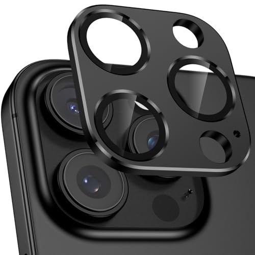 カメラフィルム iPhone 16 Pro/iPhone 16 Pro Max用 カメラ保護 全面保護 黒縁取り...