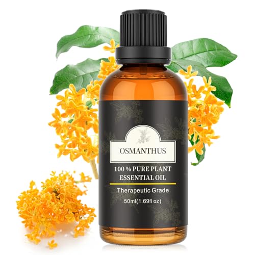 Rakuten - Poven 金木犀 精油 50ml 天然100％ 金木犀エッセンシャルオイル ナチュラル アロマオイル アロマディフューザー／加湿器用 Osma