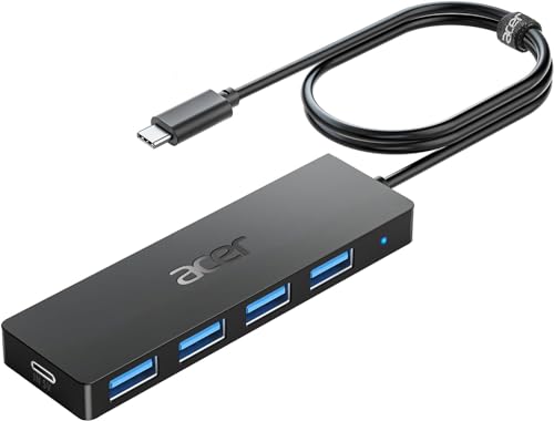 Usb Hubs - Acer USB C ハブ 増設 拡張 4ポートtype-cハブ 高速転送 スリム軽量ハブ 4in1 USB ハブ MacBook Pro/Ai