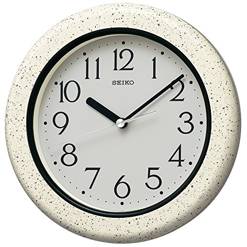 セイコークロック(Seiko Clock) 掛け時計 アナログ 生活防水 強化防湿 防塵型 キッチン&バス グレー 模様 KS441H SEIK