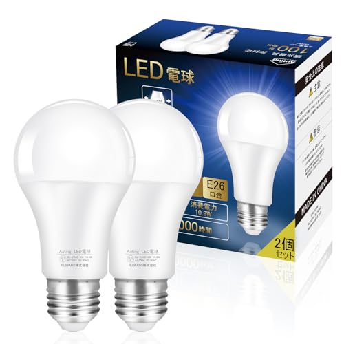 Auting LED電球 e26口金 100W形相当 10.9W 昼光色 1820lm 6500K 広配光 断熱材施工器具対応 密閉器具対応 非