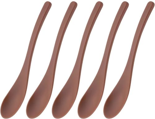 下村企販 食べやすい スプーン 5本組 日本製 食洗機対応 スープもすくえる レンゲ 全長19.2cm カレー 丼ぶり スープ デザート 炒飯