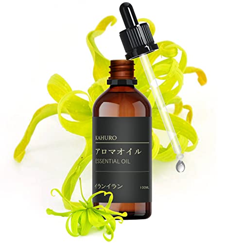 Kahuro イランイラン 精油 100ml エッセシャンオイル 純天然抽出 アロマオイル アロマディフューザー用 アロマストーン用 プレゼント