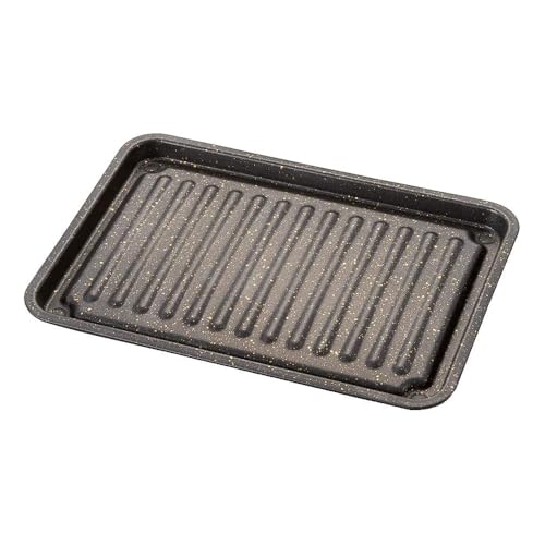 アイメディア(Aimedia) グリルトレー ワイドサイズ グリルプレート 魚焼き器 マーブルコート 魚焼きグリル 調理トレー トースター フッ
