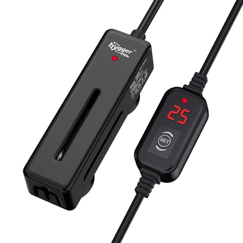 hygger 水槽ヒーター 20W 小型水中ヒーター ミニ ベタヒーター 15-34℃温度調節 サーモスタット付き 3-20Lの小型海水・淡水水