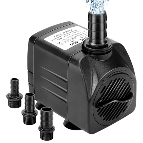 GEEROW 水中ポンプ 小型 吐出量1800-2000L/H 100v 最大揚程2.3M ウォーターポンプ 水槽 循環ポンプ 排水ポンプ 流量