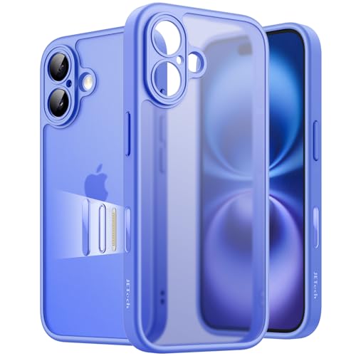Rakuten - JETech マットケース iPhone 16 6.1インチ用 カメラコントロールボタン 耐衝撃性ミリタリーグレードの落下防止 つや消しの半透明