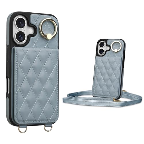乐天商城 - Shlybaay iPhone 16 対応 ケース 背面 手帳型 カードケース iPhone16 用 ショルダー ストラップ 背面ケース 手帳型