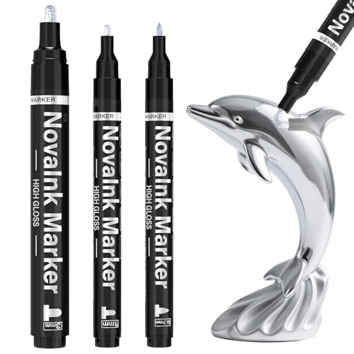 AKARUED 銀メッキ 補修ペン メッキペン メッキ塗料 塗るだけで メッキ 3本セット 0.7mm/1mm/2mm メッキ メッキはがれ補修