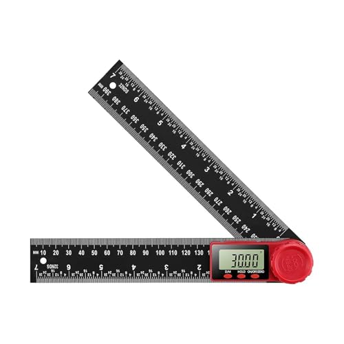 DFsucces デジタル 角度計 分度器 200mm LCD液晶画面 0-360°測定範囲 自由調整 角度測定 長さ測定 電池付属 角度ルーラ