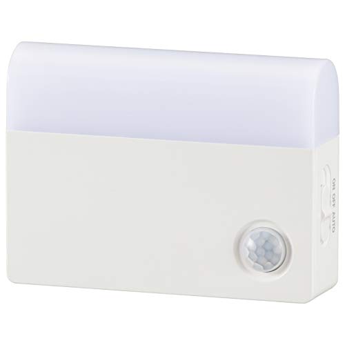 オーム電機 LEDセンサーライト 明暗+人感 屋内用 電池式 NIT-BLA6JK-WL 06-0143 OHM