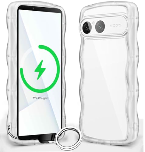 乐天商城 - Xperia 10 VII 用 ケース クリア SO-52F スマホケース 波状フレーム かわいい エクスペリア 10 VII カバー 女性用