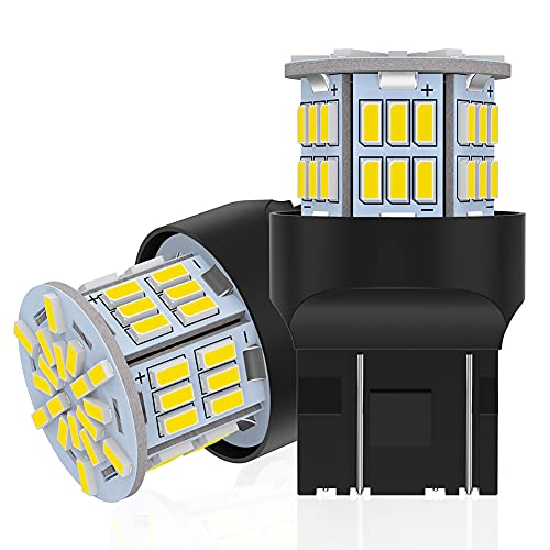 12V-24V車用 T20ダブル球 ホワイト テールライト/ブレーキライト LEDバルブ 汎用 超高輝度 54連3014SMD （2個セット ）