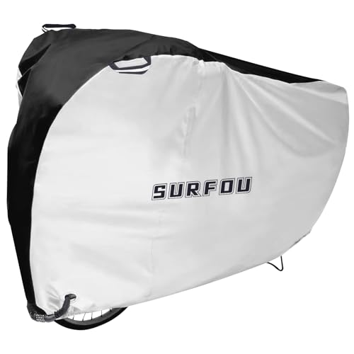 Rakuten - SURFOU 自転車カバー 厚手 防水 210D 雨避け UV加工 破れにくい 電動自転車 サイクルカバー 29インチまで対応 防風&盗難防止