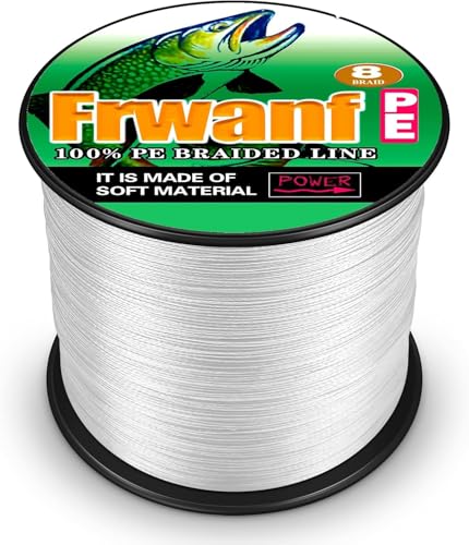 Rakuten - Frwanf 釣り用 PEライン 8本編み 淡水釣り 海釣り 投げ釣り 磯釣り 船釣り 1000M 6号 ホワイト