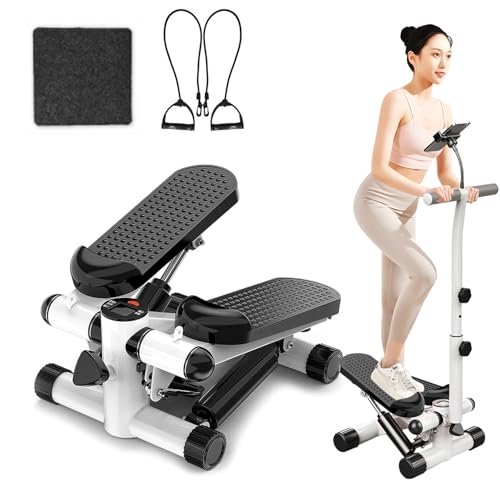乐天商城 - Esluve ステッパー ハンドル付き健康ステッパー 静音 健康器具 運動器具 筋トレ 有酸素運動 体幹 ひねり くびれ ウエスト ダイエット