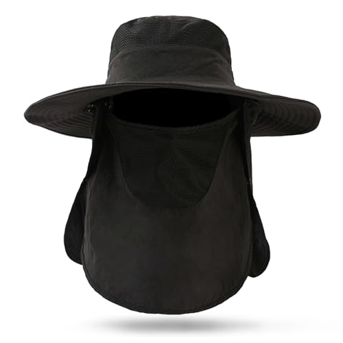 Wear - [Pawinpaw] サファリハット メンズ フィッシングハット 日除け帽子360度全方位UVカット・日よけカバー・UPF50+・撥水・防汚日よ