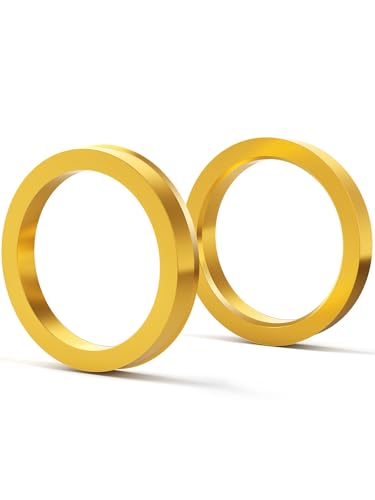 GAsupply ハブリング ホイール用 ハブセントリックリング 内径φ54mm→外径φ67mm 高さ約10mm アルミ製 超軽量 ゴールド(2