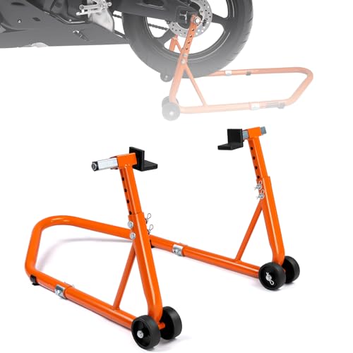 Donext バイクスタンド メンテナンススタンド バイク用 高さ5段階調整 耐荷重320kg L型 アジャスタブル オレンジ