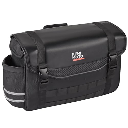 KEMIMOTO バイク サイドバッグ 12L バイク用 サドルバッグ バイクバッグ サイドバッグ汎用 防撥水 ドリンクホルダー付属 小物収納