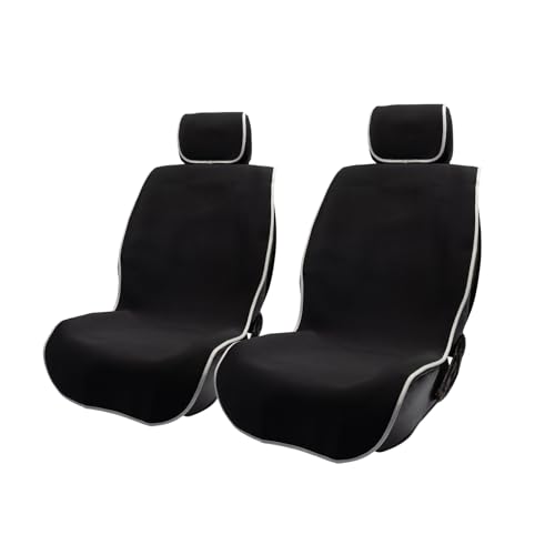 Rakuten - SHIMAKYO シートカバー 車用 防水 汚れ防止 ウェットスーツ素材 フロント席 2枚 軽/普通車対応 ズレにくい 丸洗い シート保護 2P