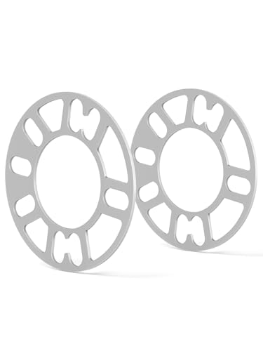 Off-Road Tires - GAsupply ホイールスペーサー 厚み3MM 4穴5穴兼用 P.C.D.98〜114.3 アルミ製 シルバー (2枚セット)