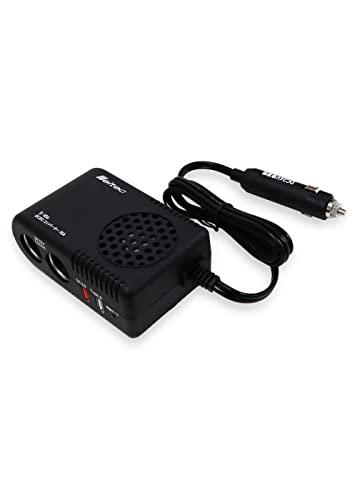 メルテック(meltec) DCDCコンバーター 15A 24V車に12V車用カー用品使用 USB2口付ブラック E-106