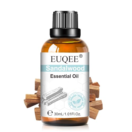 EUQEE サンダルウッド 白檀 エッセンシャルオイル 天然100％ 精油 アロマオイル 30ml アロマ 加湿器・ディフューザー・アロマストー