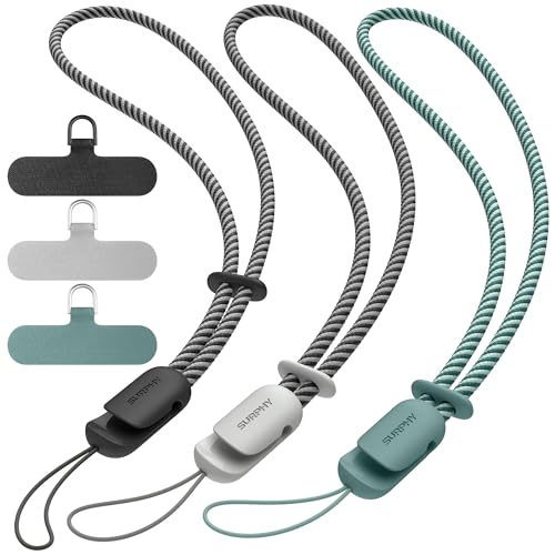 乐天商城 - [SURPHY] ハンドストラップ 3本セット スマホ ストラップホルダー×3付き 長さ調整 携帯/カメラ/USBメモリ/鍵マスコット/キーなど