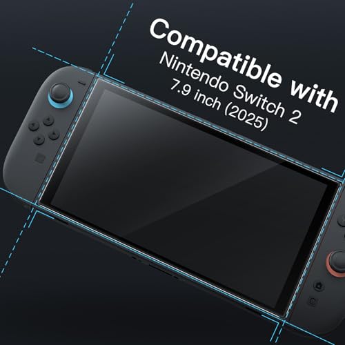 ルミナスエイト 楽天市場店のJETech Nintendo Switch 2 2025用 自動位置合わせ 液晶保護フィルム 9H強化ガラス製 超簡単ガイド枠付き 傷つけ防止｜アングル3