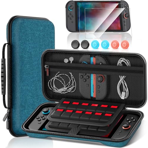 Memory Card - Switch 2 用 ケース 収納ケース Switch 2 保護フィルム 2枚+スイッチ2 保護カバー+スティックキャップ6枚 スイッチ2 保護