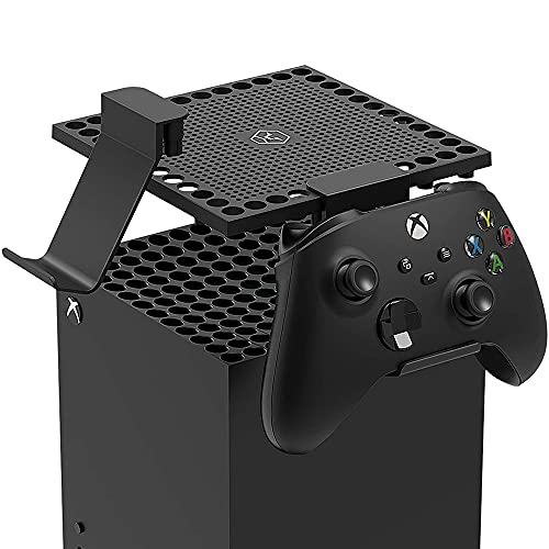 Xbox Series X用放熱防塵カバーコントローラーホルダーヘッドセットホルダーコントローラースタンド ヘッドセットハンガーフック 異物侵入