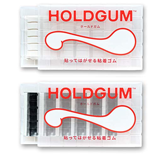 ホールドガムブラック・ホワイト/2セット/HLDGM-BK/WH・Color:ブラック・ホワイトSize:2セットStyle:ホールドガム・パッケージ個数:1・材質・成分：ポリイソプテンおよびポリプテン重合体、 内容量：20g、 仕様：保管しやすい専用ケース入り。・壁をキズつけないソフト粘着剤「フォトガム」写真やポスターなどの掲示物を壁にカンタンに貼れます。メモの仮止めや小物の固定など撮影にも便利なソフト粘着剤・画鋲止めのように壁を傷つけません。掲示物を傷付けずしっかり固定できます。くり返し貼ってきれいにはがせる粘着剤です。穴をふさぐパテ代わりにもなり、滑り止めや転倒防止にも。ポスターの貼り付け、メモの仮止め、小物の固定などに便利です。・使用方法：適量をちぎって、よく練ります。写真やポスターなどの掲示物の四隅につけて壁に貼ります。はがすときは端から丸めるようにゆっくり転がしながら外すと跡に残りません。取り残しが出た場合は他のフォトガムを上から押し付け、転着させるとりやすくなります。材質・成分:ポリイソプテンおよびポリプテン重合体、 内容量:20g、 仕様:保管しやすい専用ケース入り。 壁をキズつけないソフト粘着剤「フォトガム」写真やポスターなどの掲示物を壁にカンタンに貼れます。メモの仮止めや小物の固定など撮影にも便利なソフト粘着剤 画鋲止めのように壁を傷つけません。掲示物を傷付けずしっかり固定できます。くり返し貼ってきれいにはがせる粘着剤です。穴をふさぐパテ代わりにもなり、滑り止めや転倒防止にも。ポスターの貼り付け、メモの仮止め、小物の固定などに便利です。 使用方法:適量をちぎって、よく練ります。写真やポスターなどの掲示物の四隅につけて壁に貼ります。はがすときは端から丸めるようにゆっくり転がしながら外すと跡に残りません。取り残しが出た場合は他のフォトガムを上から押し付け、転着させるとりやすくなります。