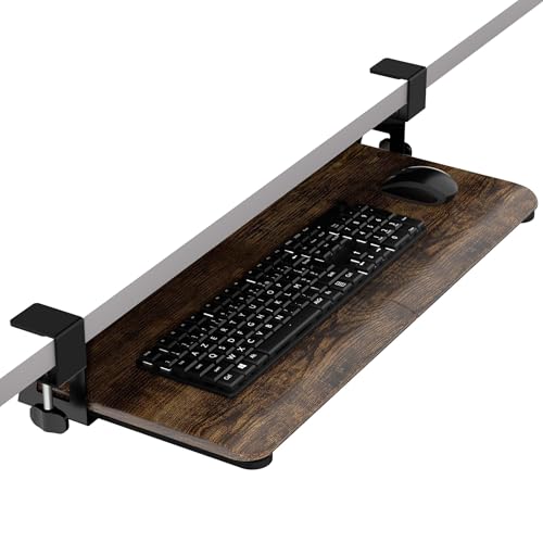 吸煙台 - ERGOMAKER キーボードスライダー キーボードトレイ 後付け キーボードスライド式 クランプ式 キーボード引き出し キーボードブリッジ デ