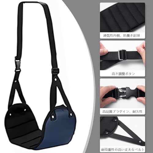 ルミナスエイト 楽天市場店のYJRUNFU フットレスト 飛行機 快適グッズ 飛行機 フットレスト 足置き 旅行 便利グッズ 夜行バス デスク チェーア 折りたたみ式 通気｜アングル3