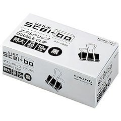 コクヨ(KOKUYO) ダブルクリップ シェルボ 特大 黒 個箱タイプ クリ-J32ND